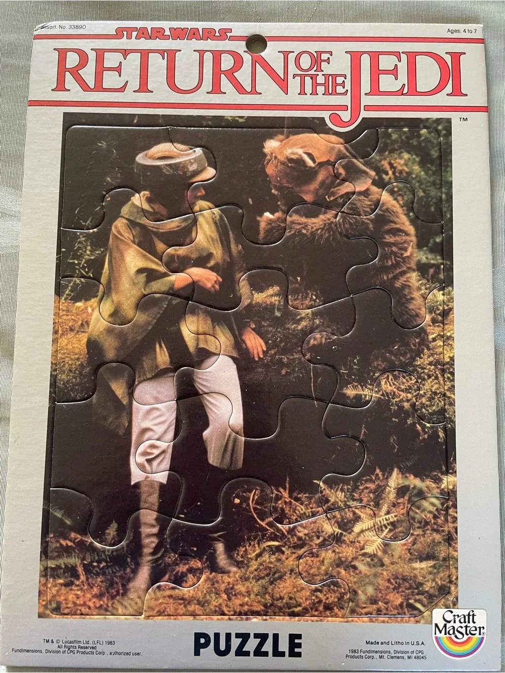 Star Wars Return Of The Jedi Craft Master Puzzles 1983 Lot Of 4 Vintage